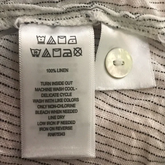 100% Linen Short Sleeve Top / C&C California - Picture 9 of 10